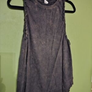 Exist Womens Acid Wash Distressed Tank Top